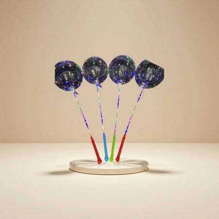 Luminous balloon transparent sphere with colorful light magic wand, festive party decoration Luminous balloon transparent sphere with colorful light magic wand, festive party decoration